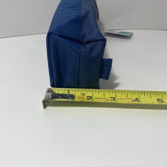 Blue Red Makeup Bag Pencil Case Zipper Organizer - Picture 8 of 10